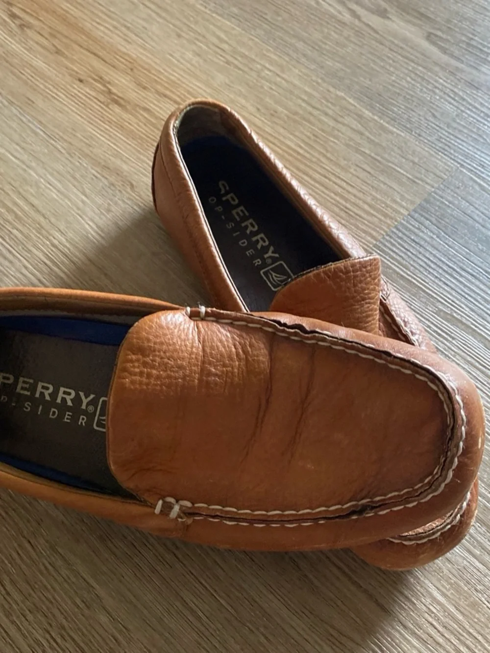 Sperry Men's Brown Leather Slip-On Boat Moccasins